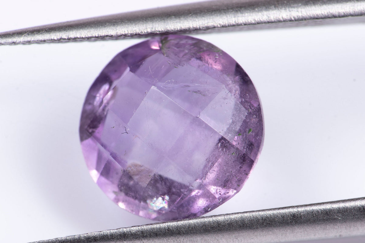 Natural Amethyst 2.5ct 9mm Checkers Cut