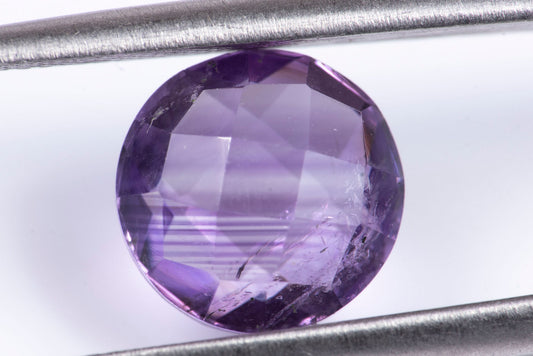 Amethyst 2.99ct 9mm checkers cut