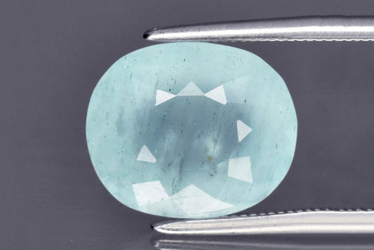 Greenish Blue Aquamarine 4.30ct oval cut