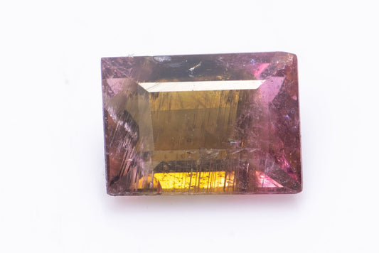 Bi-color watermelon tourmaline 0.73ct octagon cut