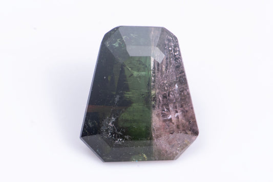 Bi-color watermelon tourmaline 3.12ct fancy cut