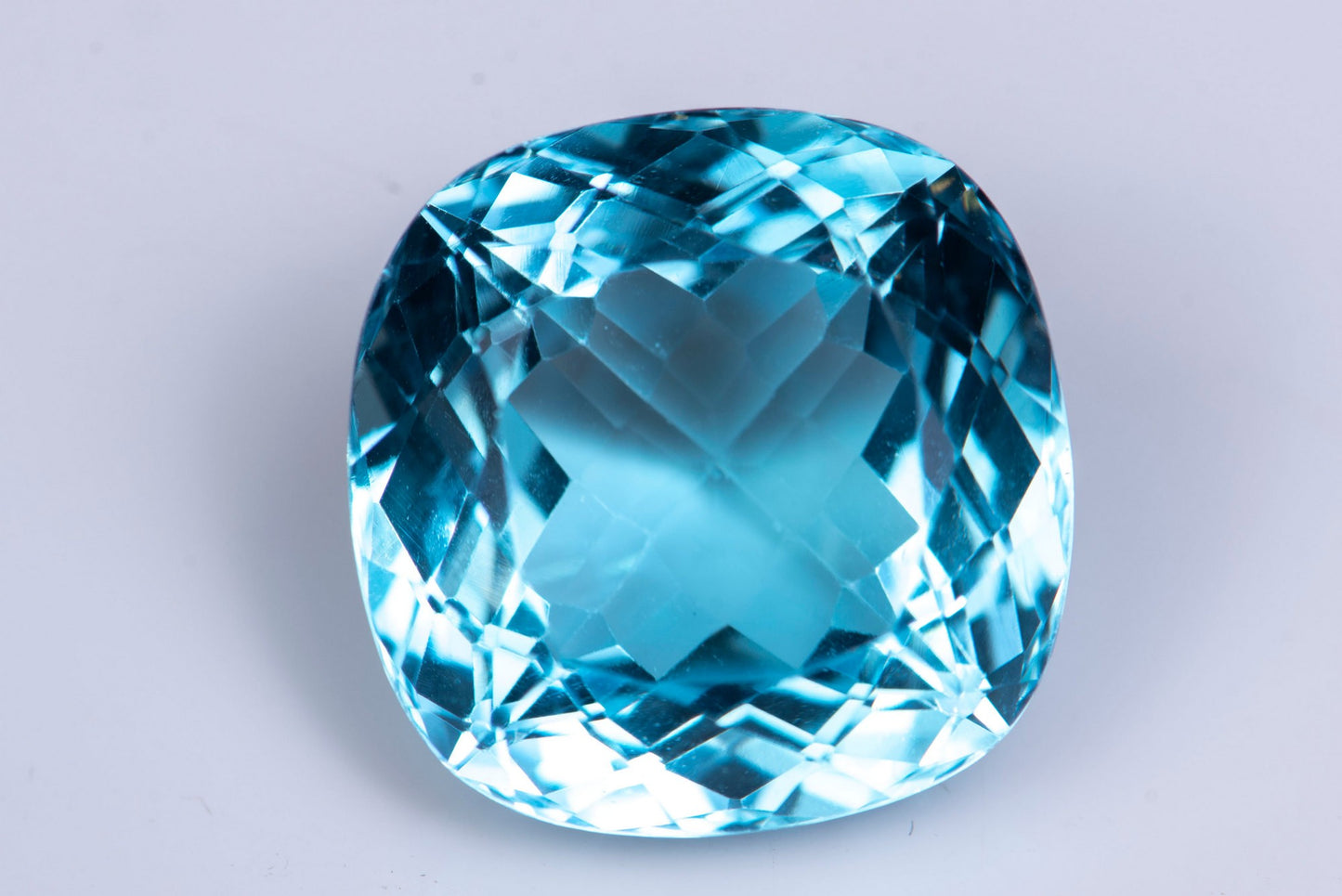 Big blue topaz 18.8ct VVS cushion cut