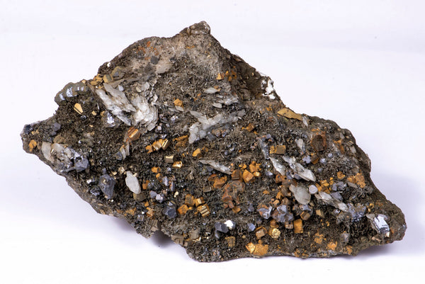 Natural Big Cluster with Calcite, Pyrite, Quartz and Galena from Bulgaria 771g