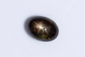 Natural black star sapphire 1.40ct 6-ray star oval cabochon loose gemstone for jewelry
