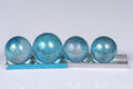Natural blue aura quartz sphere iridescent crystal collectible