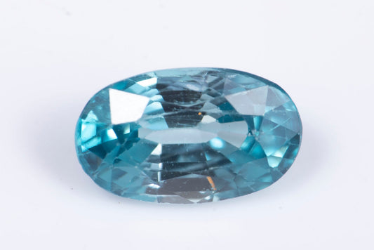 Blue natural zircon 2.07ct oval cut