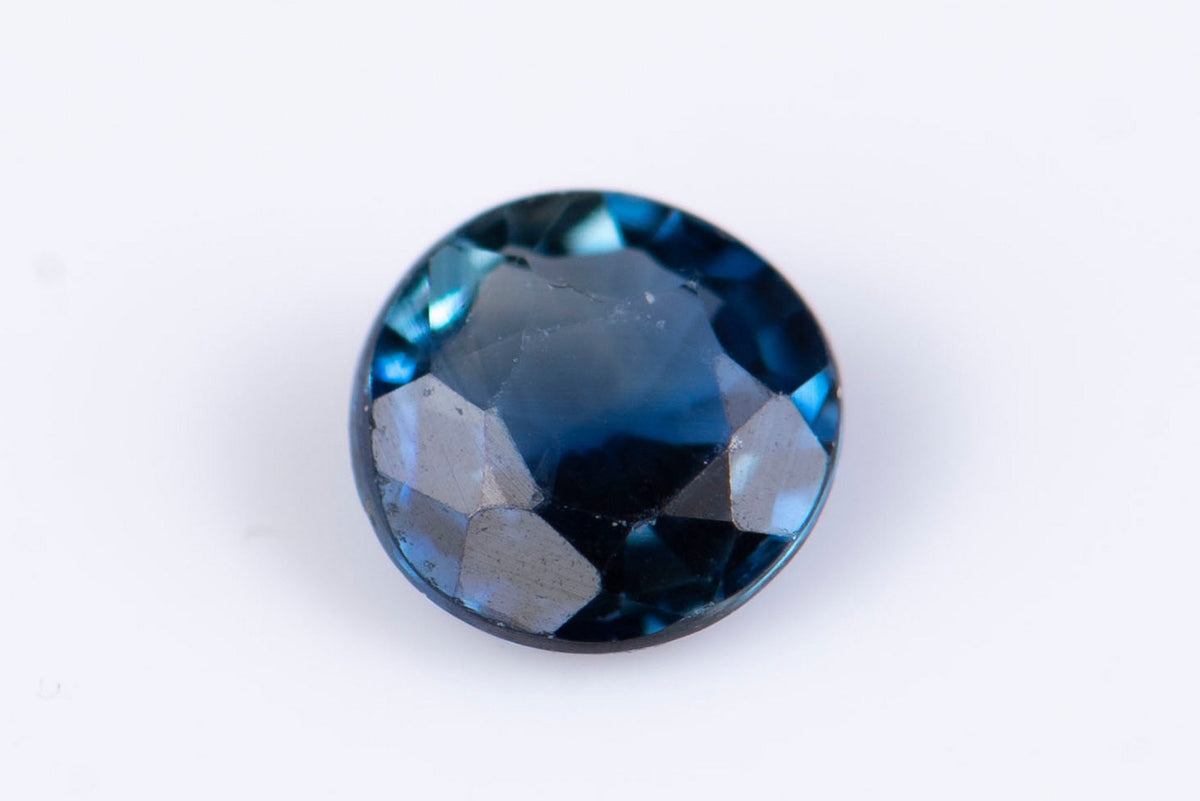 Естествен син сапфир 0.22ct 3.5mm, нагряван, кръгла шлифовка