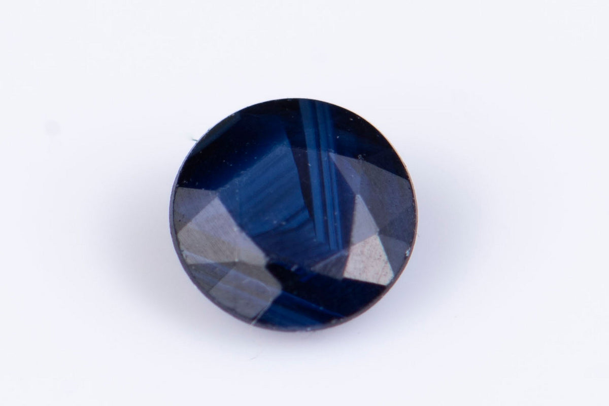 Естествен син сапфир 0.23ct 3.5mm, нагряван, кръгла шлифовка