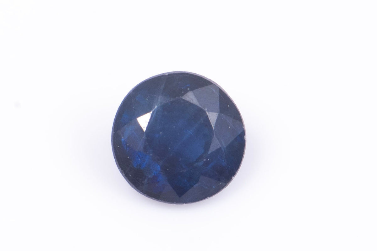 Естествен син сапфир 0.24ct 3.4mm, нагряван, кръгла шлифовка