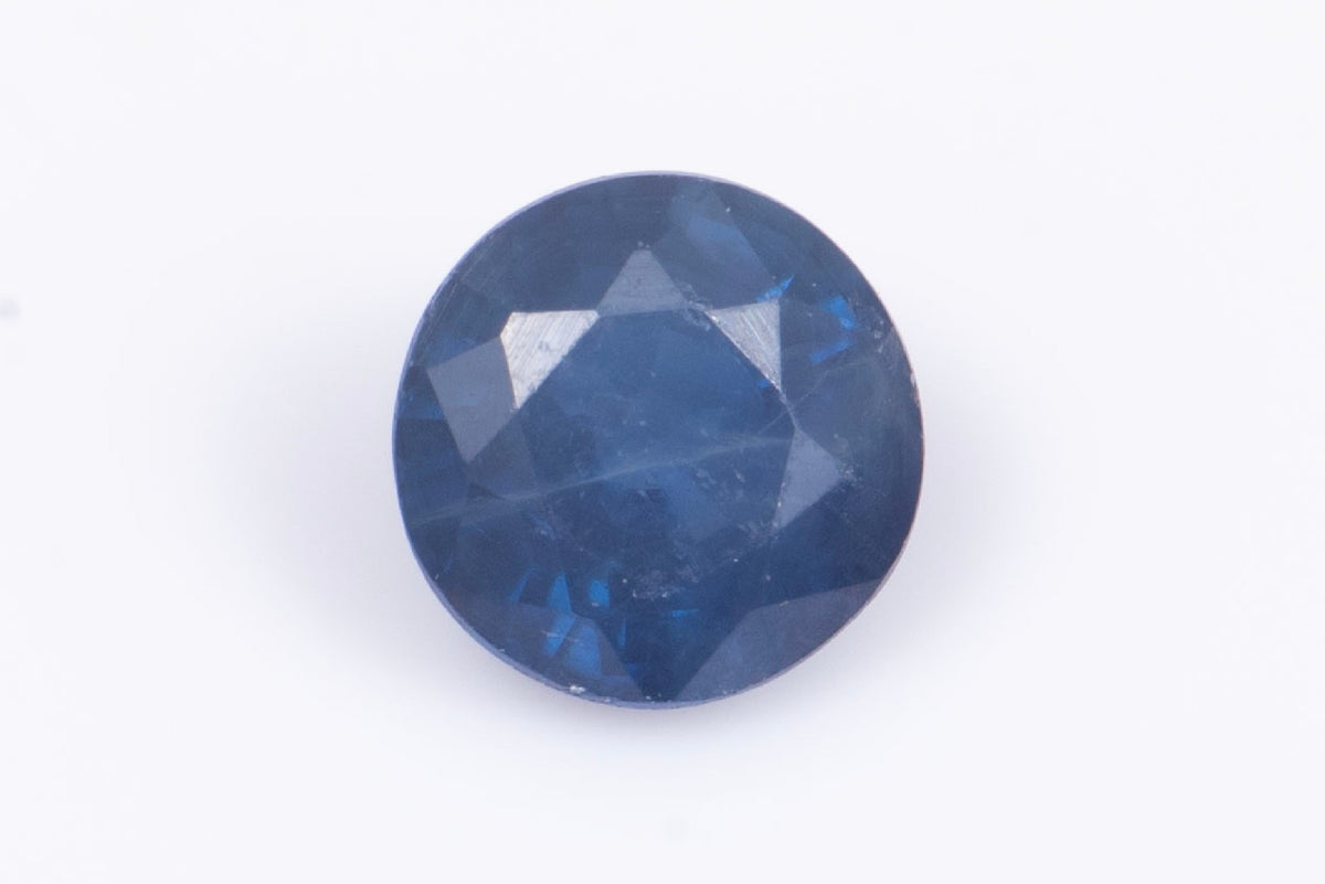 Естествен син сапфир 0.31ct 3.6mm, нагряван, кръгла шлифовка