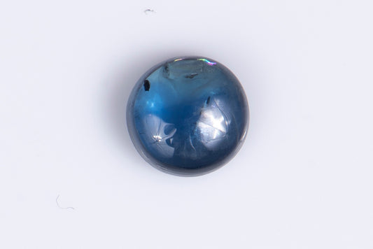 Blue sapphire 0.48ct 4.3mm heated round cabochon