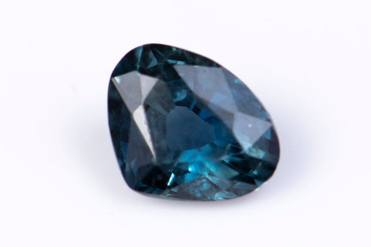 Blue sapphire 0.65ct Australia heated teardrop cut