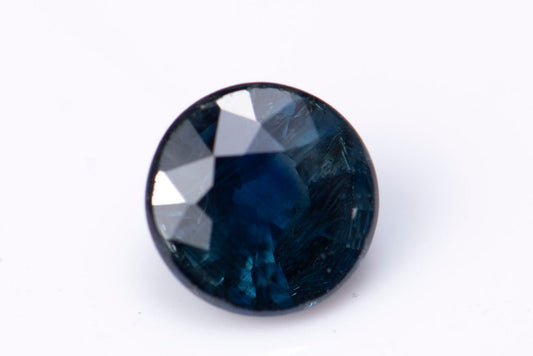 Blue sapphire 0.67ct 4.9mm heated round cut