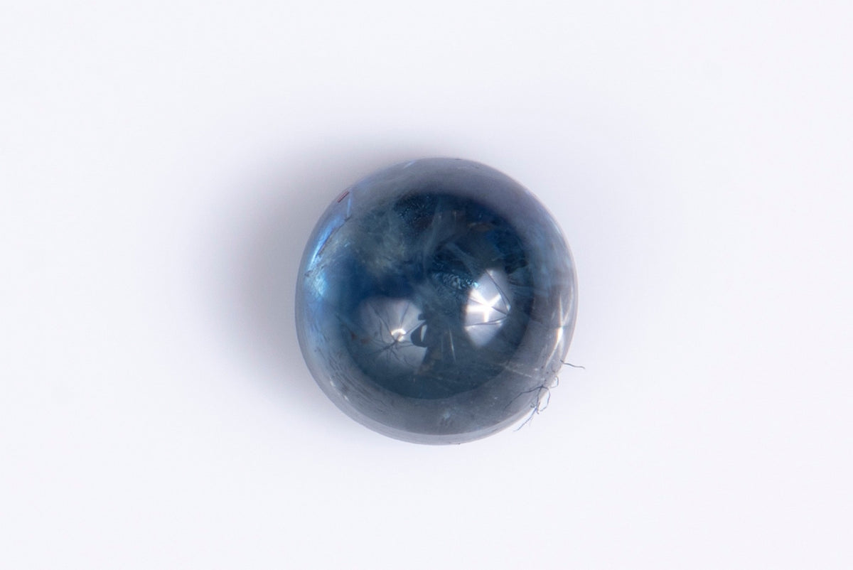 Natural Blue Sapphire 0.72ct 4.3mm Heated Cabochon