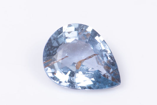 Blue sapphire 0.86ct untreated teardrop cut