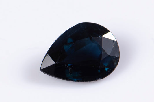 Blue sapphire 0.98ct Thailand heated teardrop cut