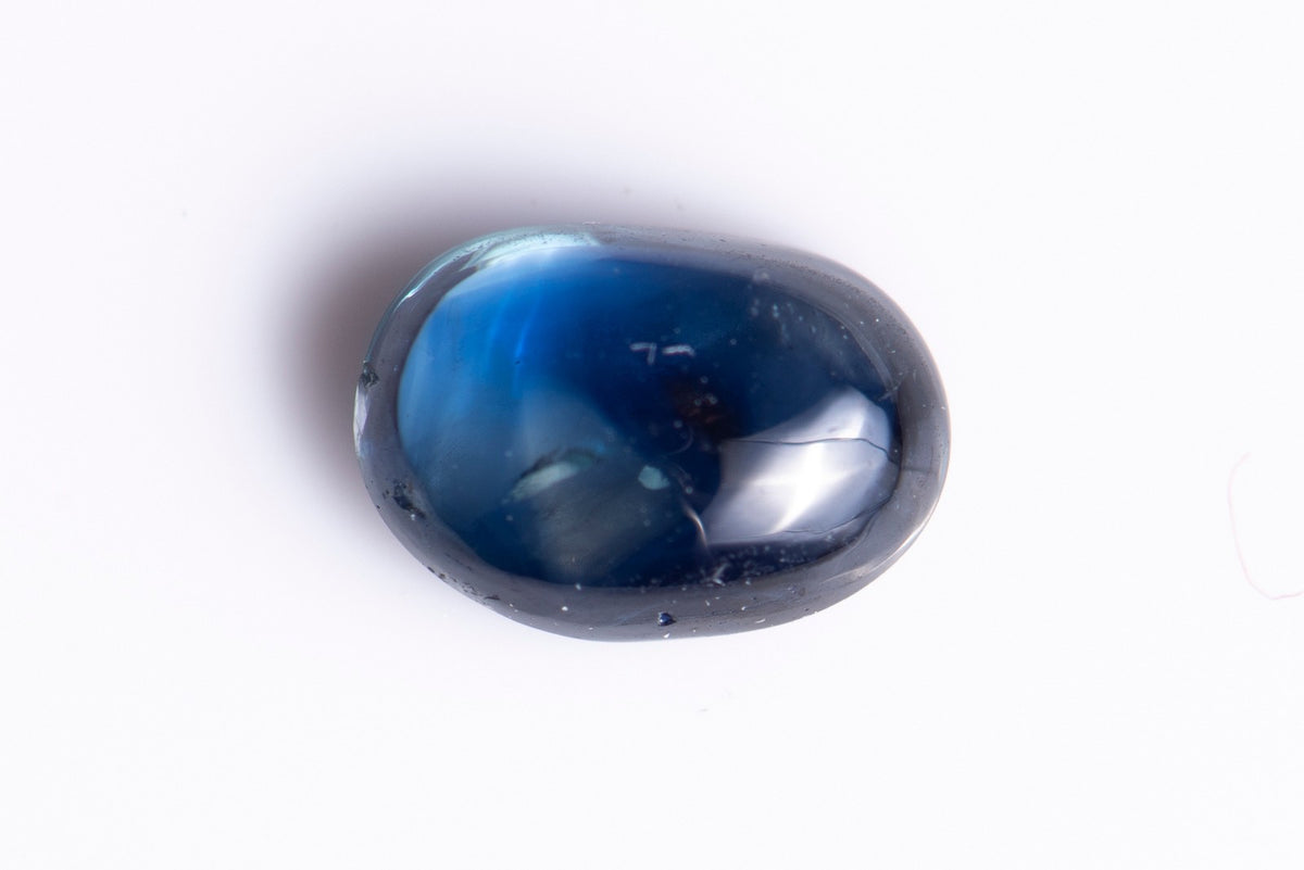 Natural Blue Sapphire Oval Cab 0.59ct Heated