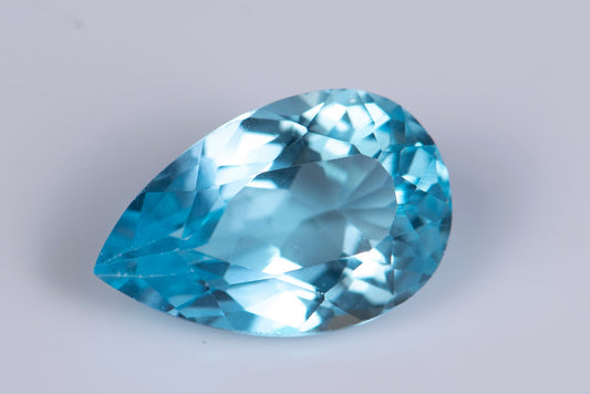 Blue topaz 5.01ct teardrop cut
