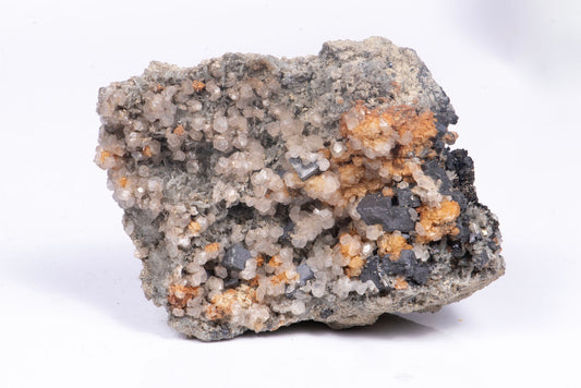 Bulgarian calcite and galena cluster 381g