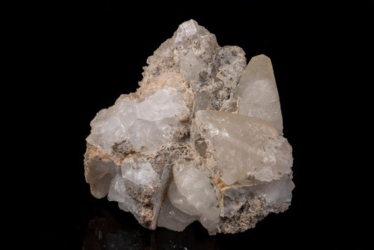 Calcite with paper calcite cluster crystal from Bulgaria 726g fluorescent