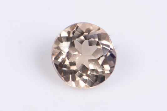 Champagne color topaz 0.28ct 3.7mm round cut