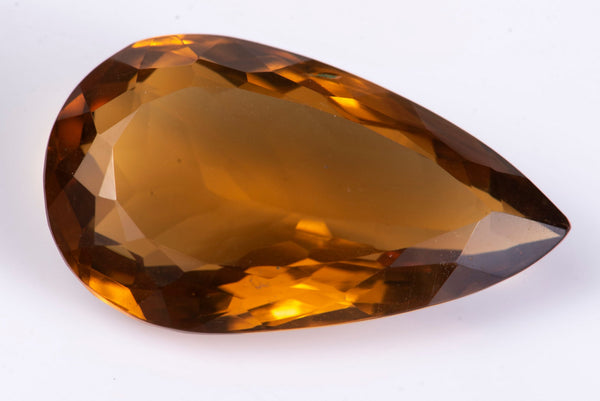 Естествен цитрин 15.53ct VVS капковидна шлифовка