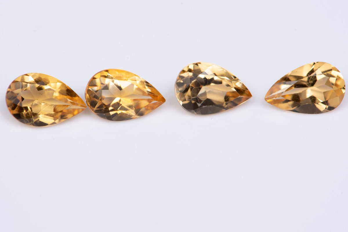 Естествен цитрин 9x5mm капковидна шлифовка, цена за 1 брой