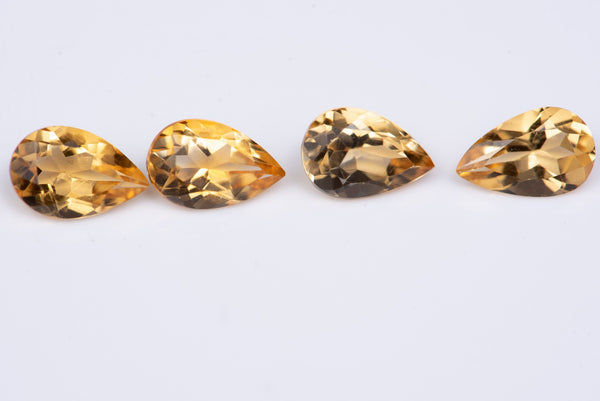 Естествен цитрин 9x5mm капковидна шлифовка, цена за 1 брой