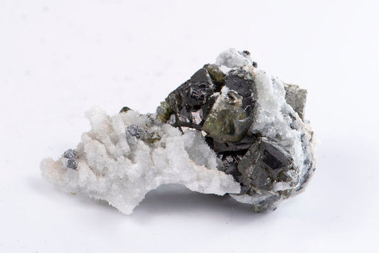 Cleiophane green sphalerite with quartz cluster crystal from Bulgaria 35g