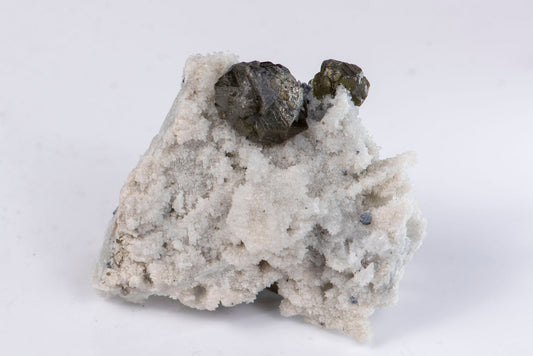 Cleiophane green sphalerite with quartz cluster crystal from Bulgaria 51g