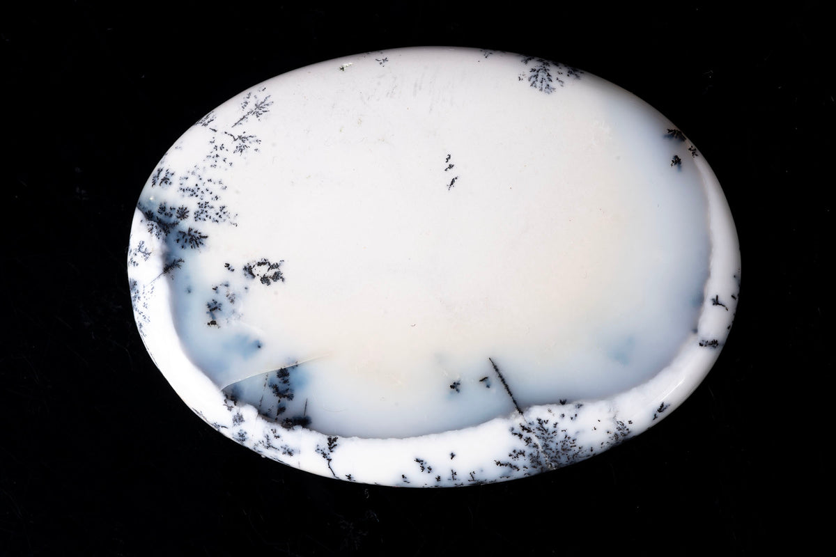 Natural Dendritic Agate 113.9ct 59mm Oval Cabochon