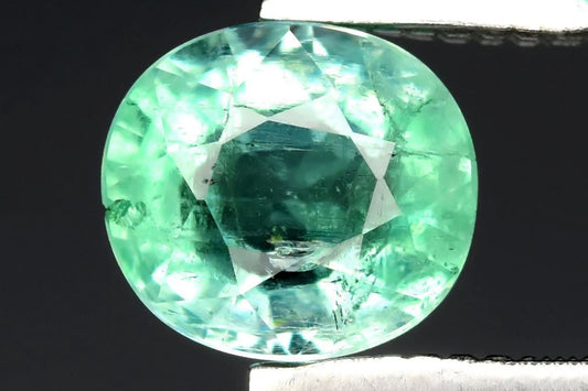 Natural Green Emerald from Nigeria 0.50ct 5.2x4.7mm Oval Cut