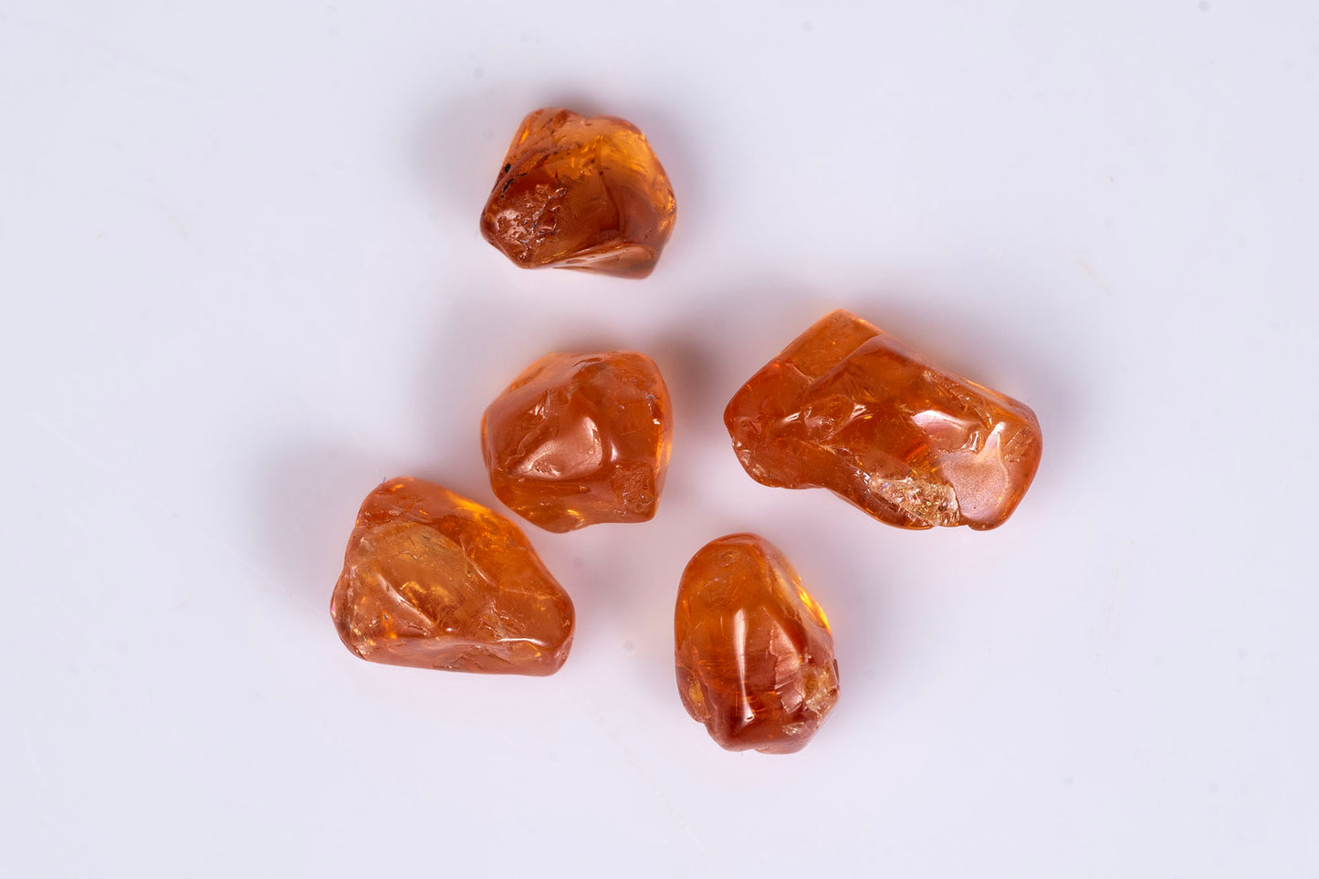 5 pieces Spessartine garnet Fanta color 4.78ct polished