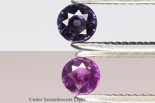 Natural Color Change Garnet 0.12ct 2.7mm VS Round Cut