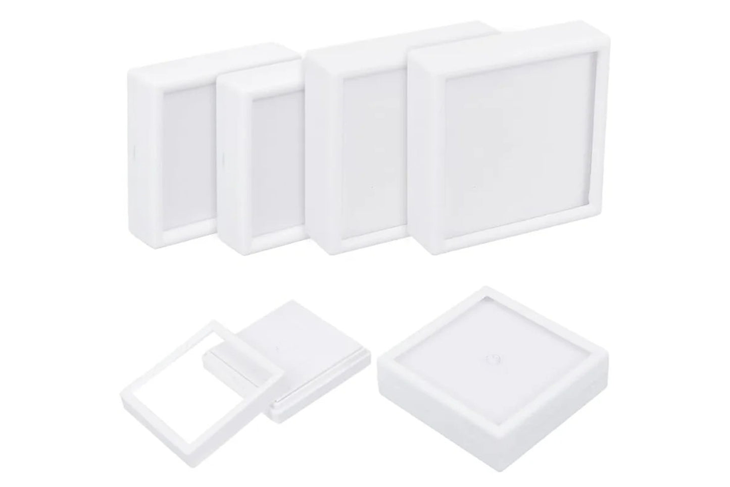 Gemstone jewelry display box 5x5cm black for loose gemstone and jewelry presentation