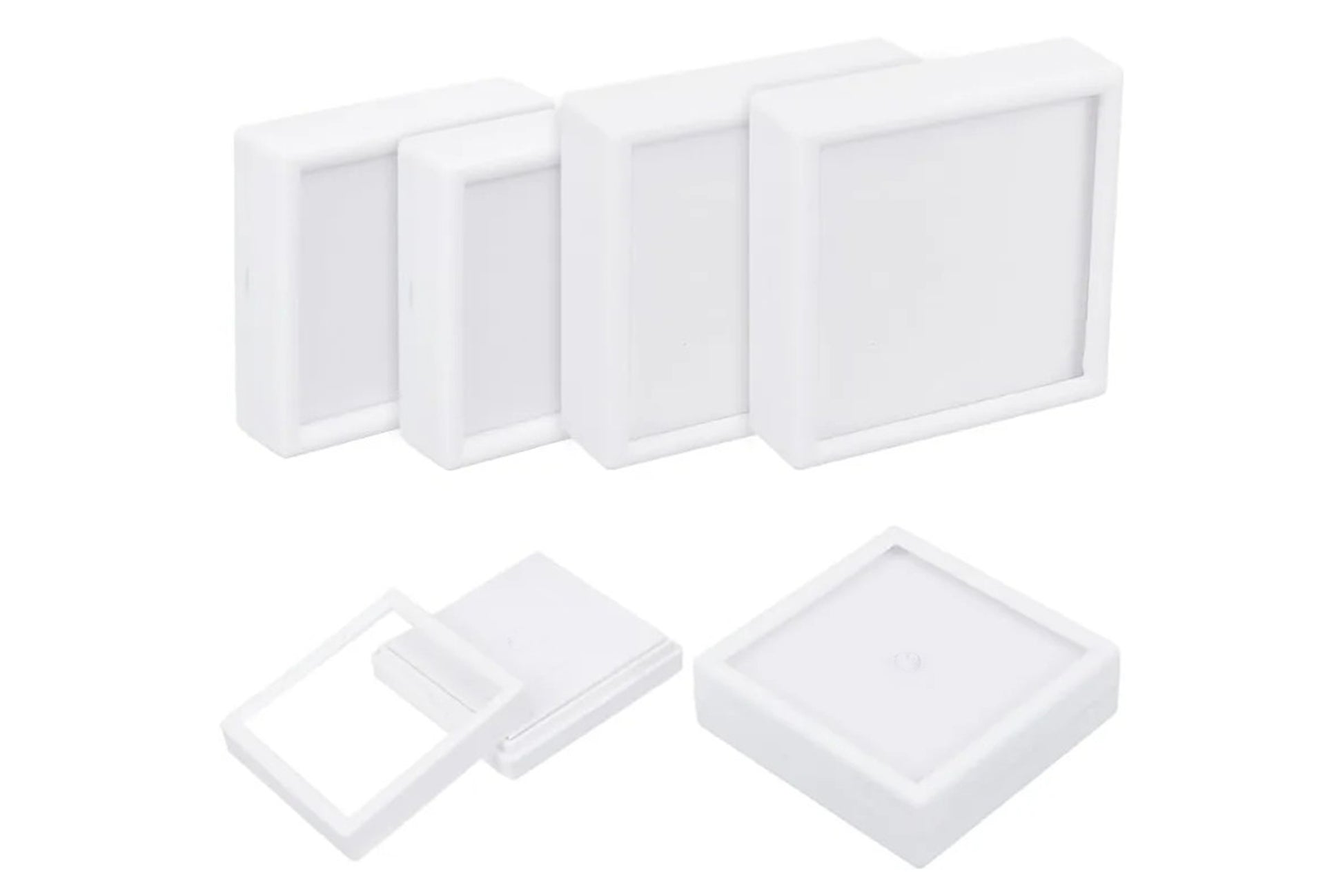 Gemstone jewelry display box 5x5cm black for loose gemstone and jewelry presentation