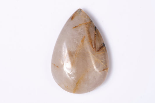 Golden rutile quartz 27.7ct teardop