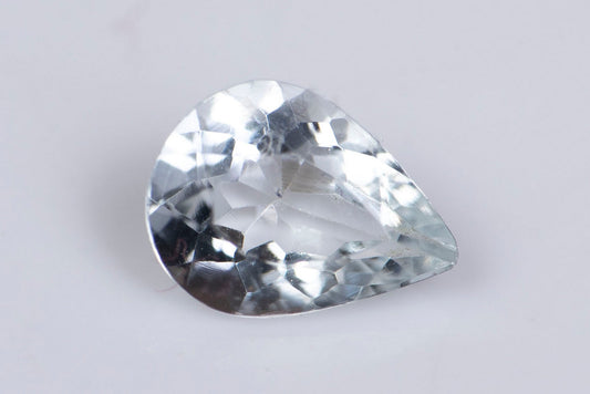 Goshenite (white aquamarine) 0.56ct teardrop cut