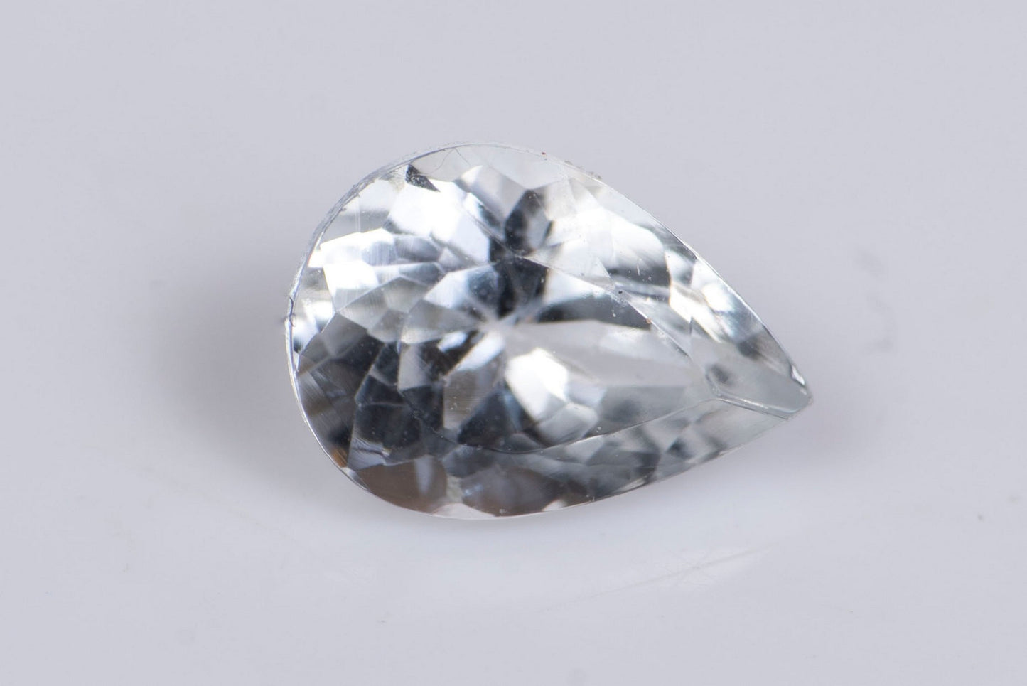 Goshenite (white aquamarine) 0.70ct teardrop cut