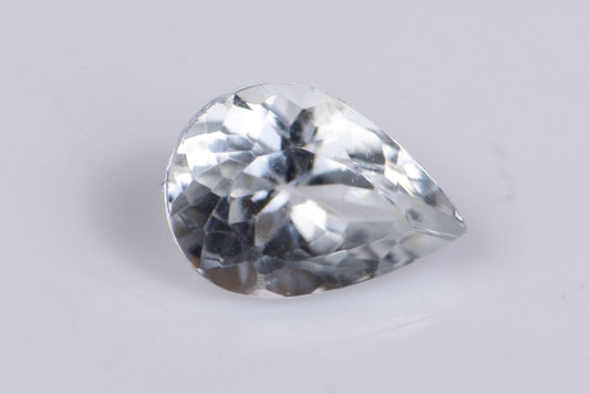 Goshenite (white aquamarine) 0.70ct teardrop cut