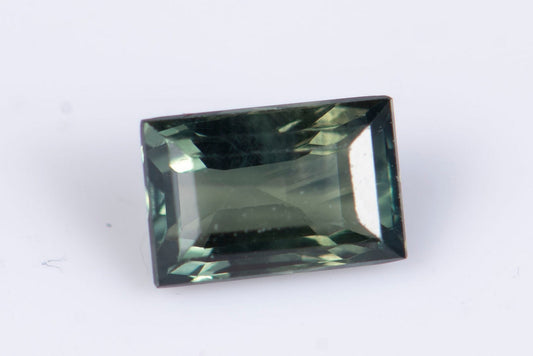 Green sapphire 0.36ct heated octagon cut