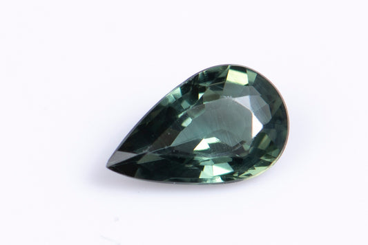 Green sapphire 0.36ct VVS heated teardrop cut