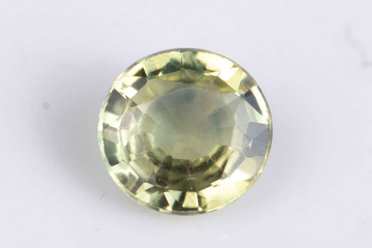 Естествен зелен сапфир 0.29ct 3.9mm, нагряван, кръгла шлифовка