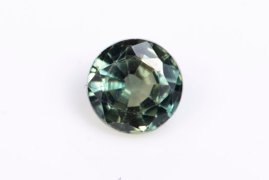 Green sapphire 0.38ct 4mm heated round cut
