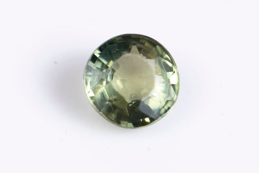 Green sapphire 0.39ct 4mm heated round cut
