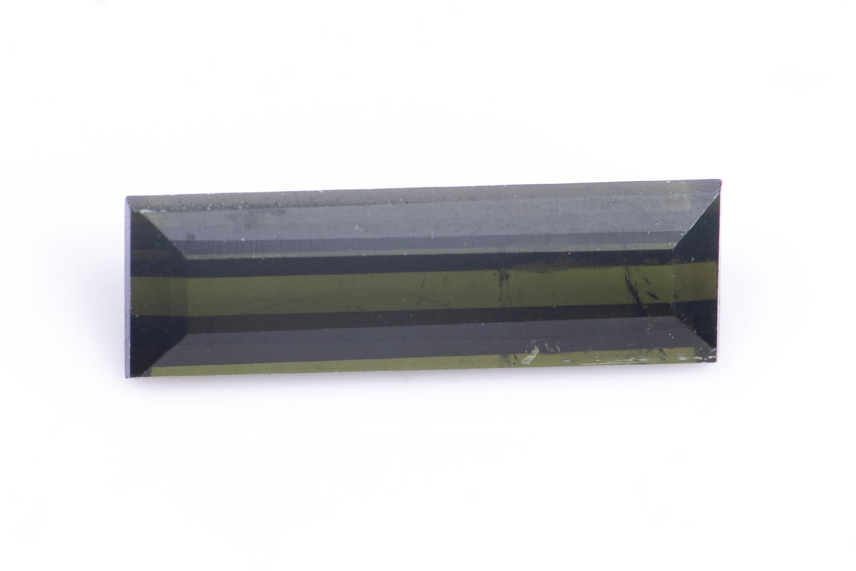 Естествен зелен турмалин 1.14ct багета шлифовка