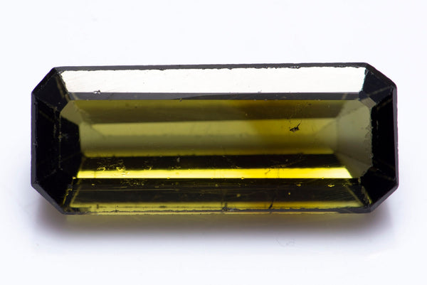 Естествен зелен турмалин 3.74ct багета шлифовка