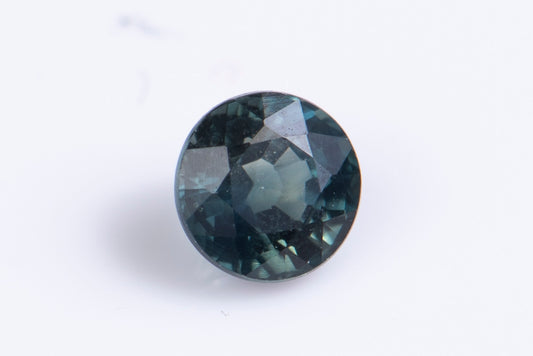 Greenish blue sapphire 0.36ct 3.6mm round cut heated