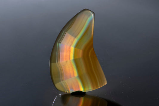 Iris agate 26.7ct polished fancy cut