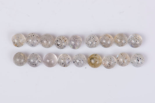 Labradorite 2.5mm round cabochons - price for 20 pieces